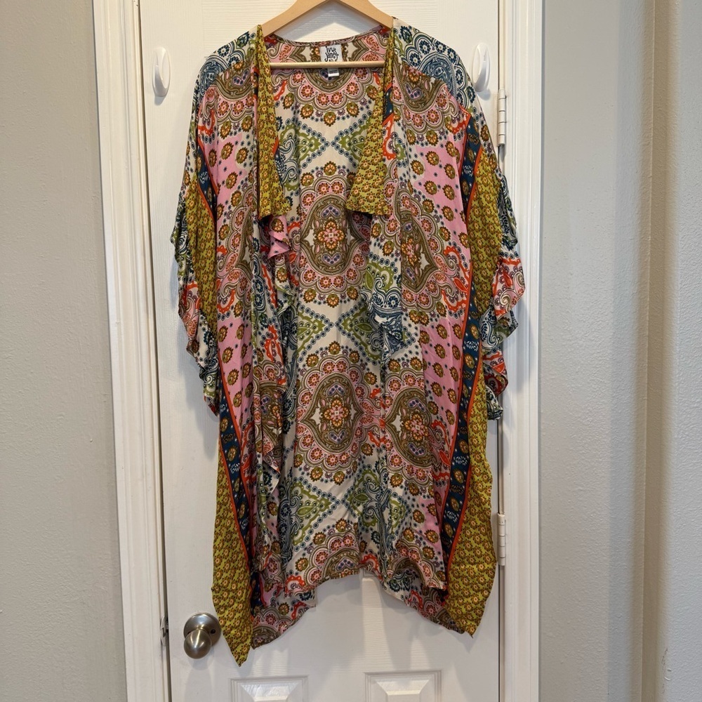 Ivy Jane Kimono Women’s One Size Colorful Paisley Floral Bohemian Oversized Boho